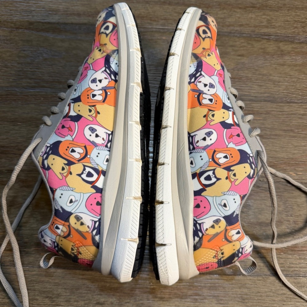 Skechers Work Women 9.5 Wide Dog Print Slip Resistant EH Sneakers 77248W GMLT - Picture 9 of 11